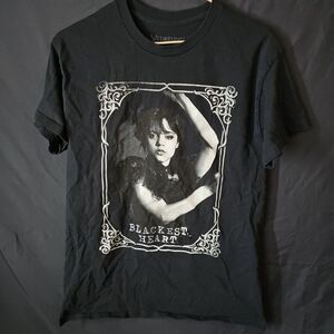 Blackest Heart Wednesday Adams Black Shirt Medium